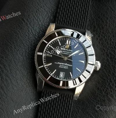 GF Breitling Superocean Heritage II 42mm 2824 Movement Black Face Rubber Band Watch